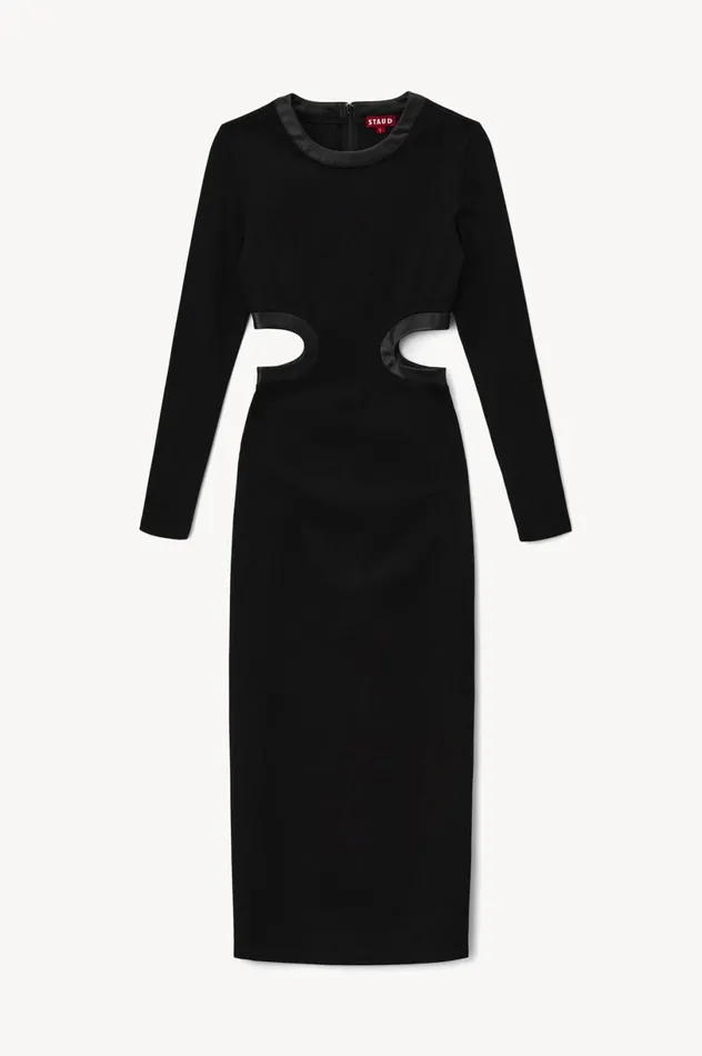 Women Dresses STAUD STAUD LONG SLEEVE DOLCE DRESS BLACK Women Dresses STAUD STAUD LONG SLEEVE DOLCE DRESS BLACK