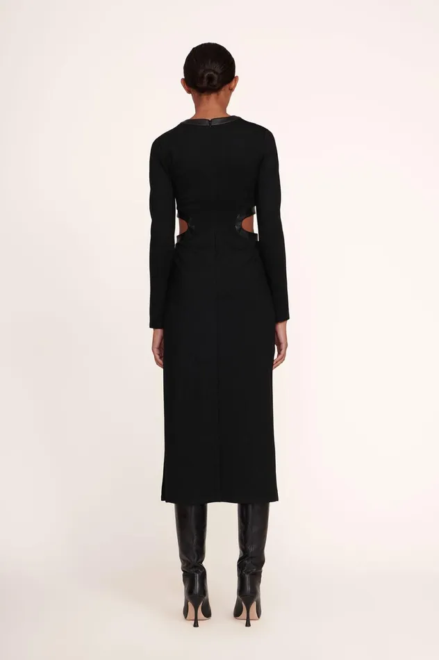 Women Dresses STAUD STAUD LONG SLEEVE DOLCE DRESS BLACK Women Dresses STAUD STAUD LONG SLEEVE DOLCE DRESS BLACK