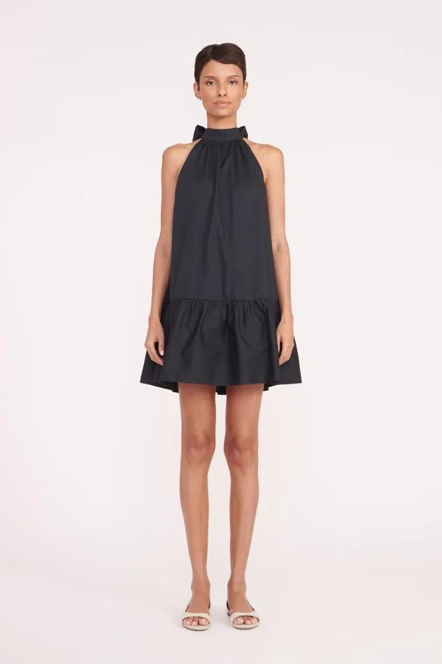 Women Dresses STAUD STAUD MARLOWE DRESS BLACK Women Dresses STAUD STAUD MARLOWE DRESS BLACK