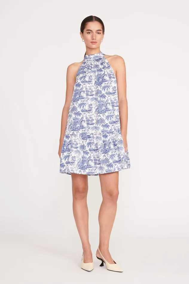 Women Dresses STAUD STAUD MARLOWE DRESS BLUE TOILE