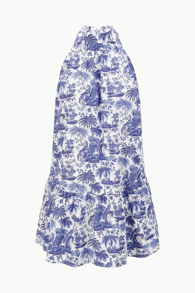 Women Dresses STAUD STAUD MARLOWE DRESS BLUE TOILE Women Dresses STAUD STAUD MARLOWE DRESS BLUE TOILE