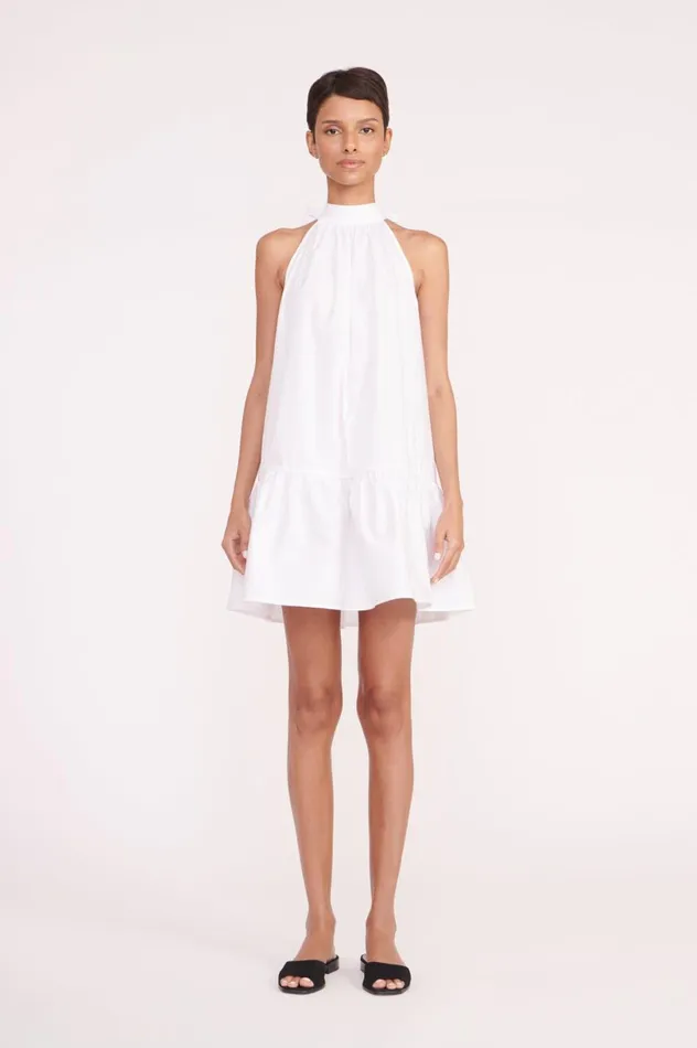 Women Dresses STAUD STAUD MARLOWE DRESS WHITE Women Dresses STAUD STAUD MARLOWE DRESS WHITE