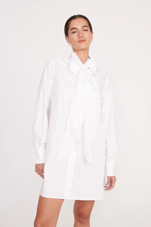 Women Dresses STAUD STAUD MARYN DRESS WHITE Women Dresses STAUD STAUD MARYN DRESS WHITE