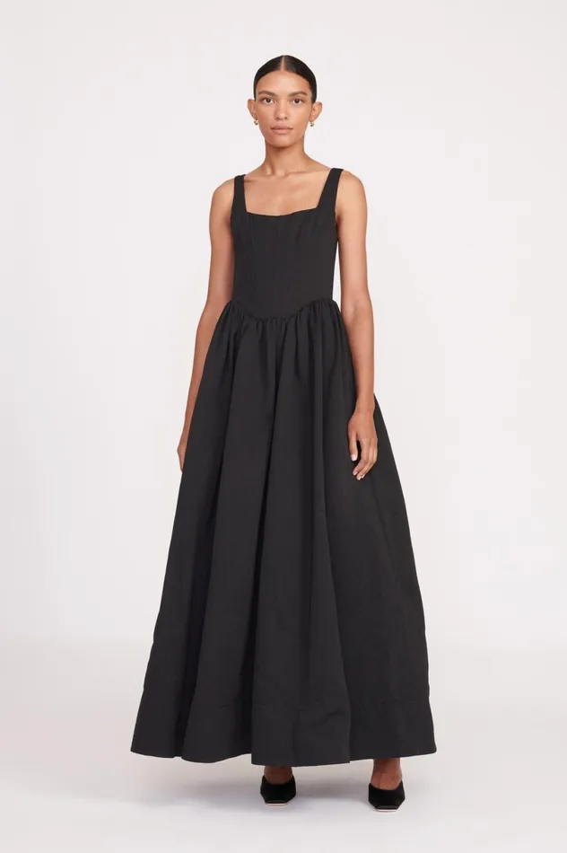 Women Dresses STAUD STAUD MAXI LANDSCAPE DRESS BLACK
