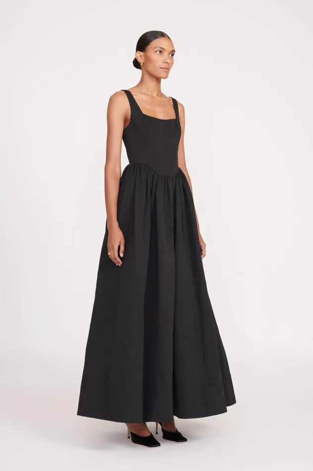 Women Dresses STAUD STAUD MAXI LANDSCAPE DRESS BLACK Women Dresses STAUD STAUD MAXI LANDSCAPE DRESS BLACK