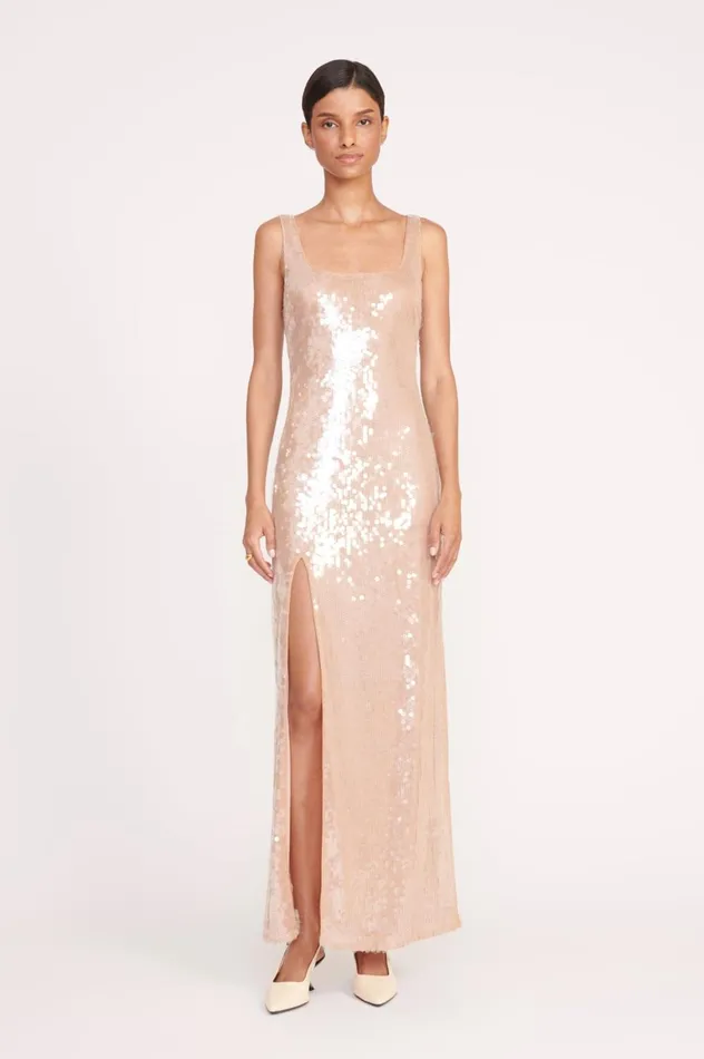 Women Dresses STAUD STAUD MAXI LE SABLE DRESS BEIGE