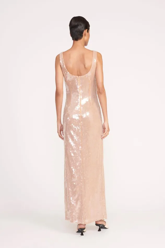 Women Dresses STAUD STAUD MAXI LE SABLE DRESS BEIGE Women Dresses STAUD STAUD MAXI LE SABLE DRESS BEIGE