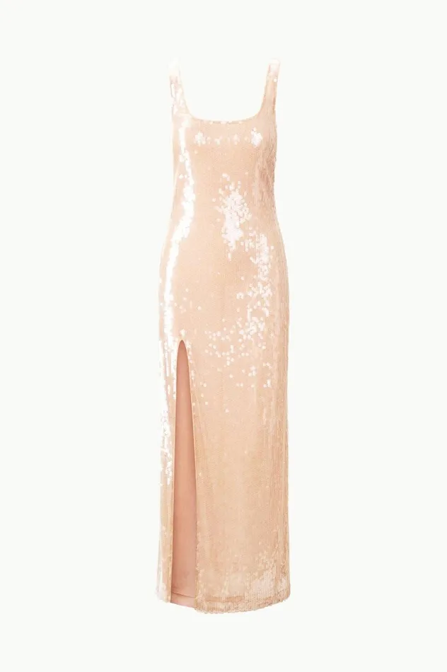 Women Dresses STAUD STAUD MAXI LE SABLE DRESS BEIGE Women Dresses STAUD STAUD MAXI LE SABLE DRESS BEIGE