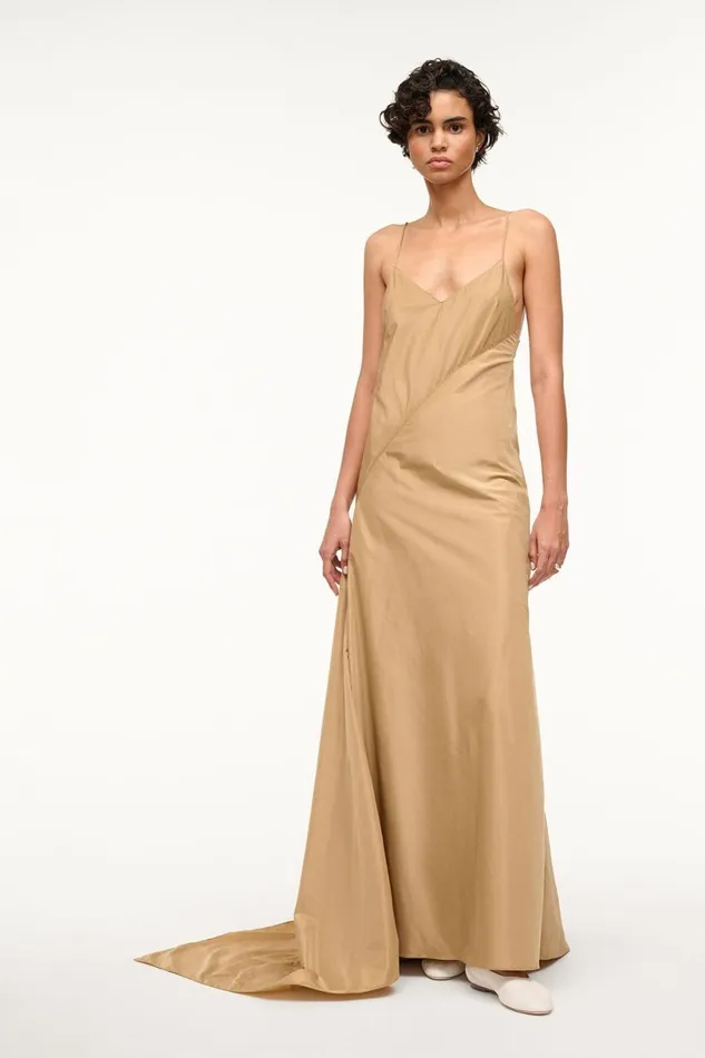 Women Dresses STAUD STAUD MAXI LEONARDO DRESS FAWN