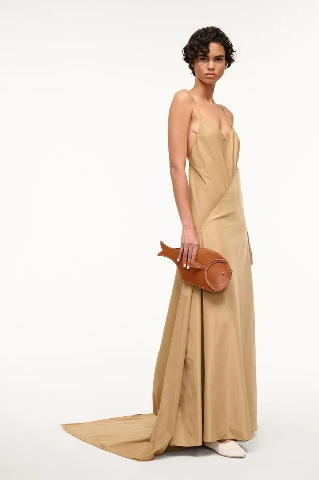 Women Dresses STAUD STAUD MAXI LEONARDO DRESS FAWN Women Dresses STAUD STAUD MAXI LEONARDO DRESS FAWN