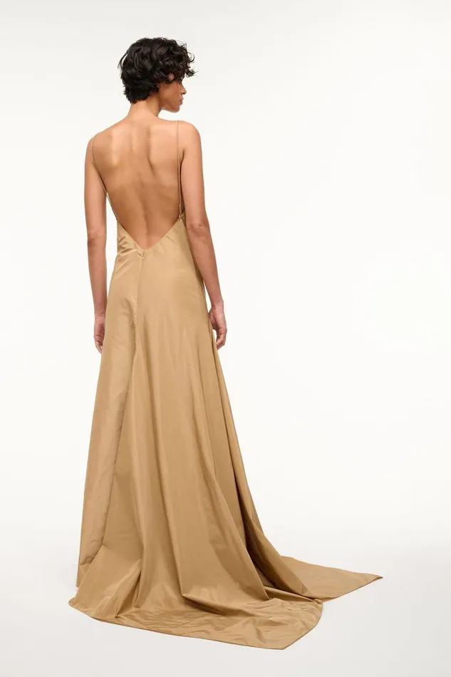 Women Dresses STAUD STAUD MAXI LEONARDO DRESS FAWN Women Dresses STAUD STAUD MAXI LEONARDO DRESS FAWN
