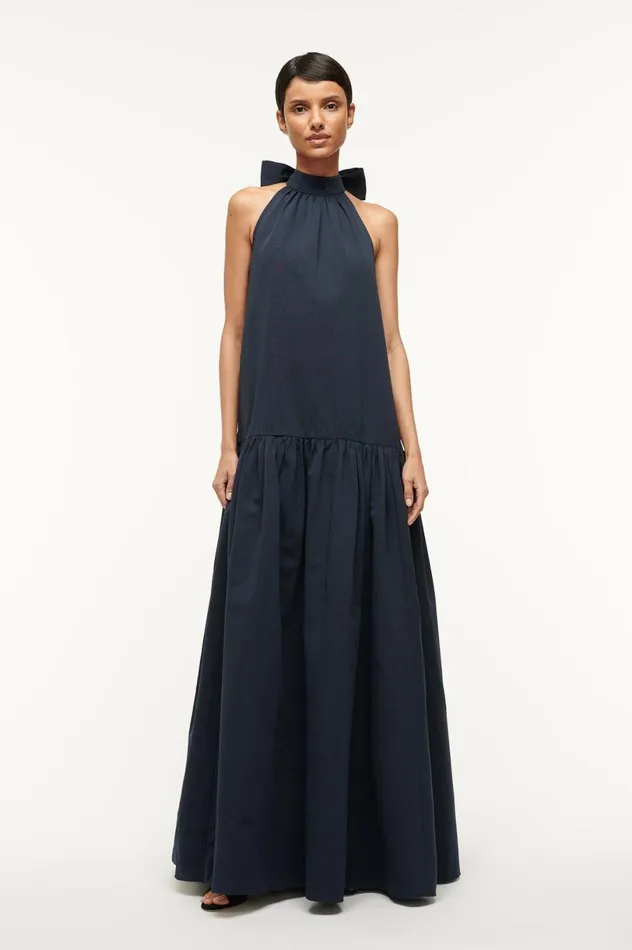 Women Dresses STAUD STAUD MAXI MARLOWE DRESS NAVY