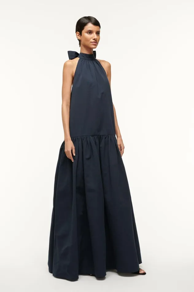 Women Dresses STAUD STAUD MAXI MARLOWE DRESS NAVY Women Dresses STAUD STAUD MAXI MARLOWE DRESS NAVY