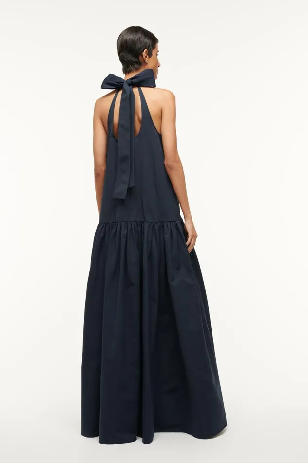 Women Dresses STAUD STAUD MAXI MARLOWE DRESS NAVY Women Dresses STAUD STAUD MAXI MARLOWE DRESS NAVY