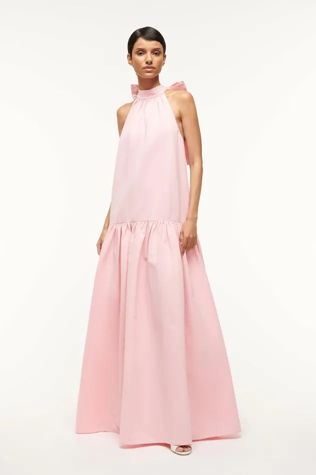 Women Dresses STAUD STAUD MAXI MARLOWE DRESS PEARL PINK