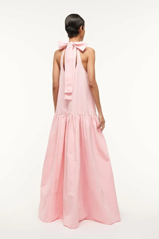 Women Dresses STAUD STAUD MAXI MARLOWE DRESS PEARL PINK Women Dresses STAUD STAUD MAXI MARLOWE DRESS PEARL PINK