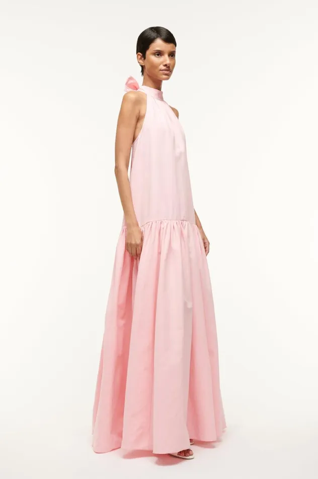 Women Dresses STAUD STAUD MAXI MARLOWE DRESS PEARL PINK Women Dresses STAUD STAUD MAXI MARLOWE DRESS PEARL PINK