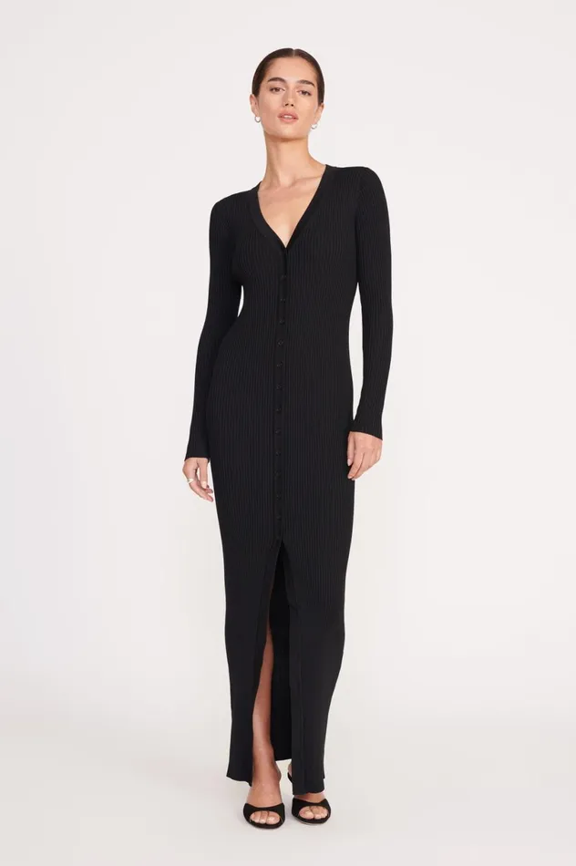 Women Dresses STAUD STAUD MAXI SHOKO SWEATER BLACK