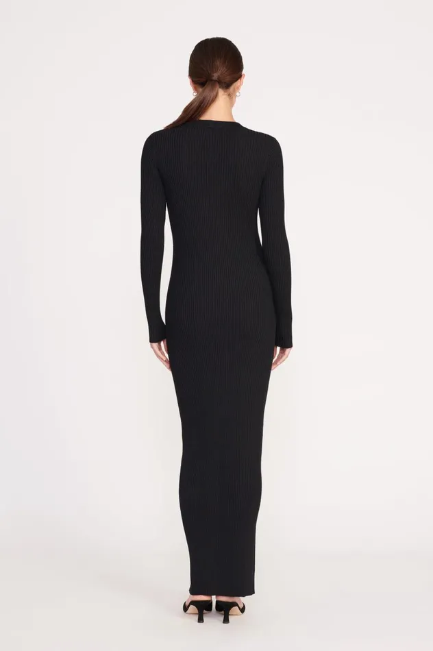 Women Dresses STAUD STAUD MAXI SHOKO SWEATER BLACK Women Dresses STAUD STAUD MAXI SHOKO SWEATER BLACK