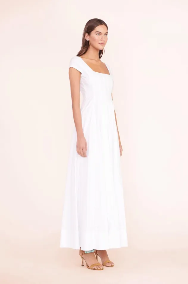 Women Dresses STAUD STAUD MAXI SHORT SLEEVE WELLS DRESS WHITE Women Dresses STAUD STAUD MAXI SHORT SLEEVE WELLS DRESS WHITE