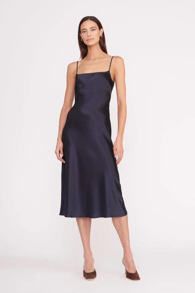 Women Dresses STAUD STAUD MEANDER DRESS NAVY