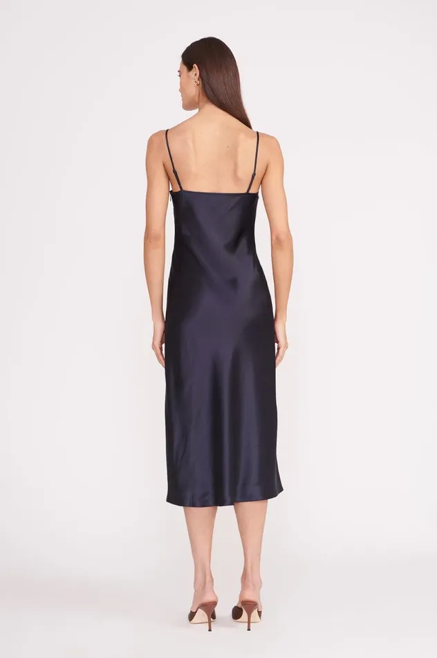 Women Dresses STAUD STAUD MEANDER DRESS NAVY Women Dresses STAUD STAUD MEANDER DRESS NAVY