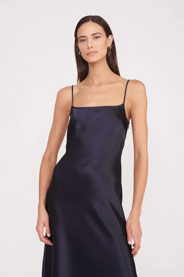 Women Dresses STAUD STAUD MEANDER DRESS NAVY Women Dresses STAUD STAUD MEANDER DRESS NAVY