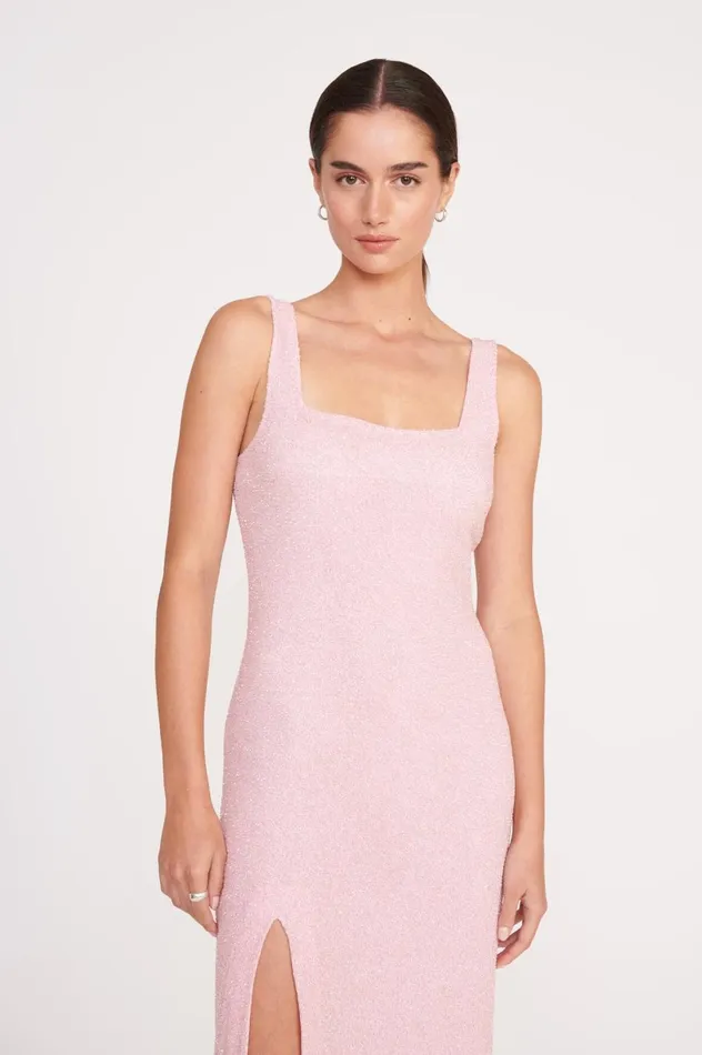 Women Dresses STAUD STAUD MIDI LE SABLE DRESS CHERRY BLOSSOM Women Dresses STAUD STAUD MIDI LE SABLE DRESS CHERRY BLOSSOM