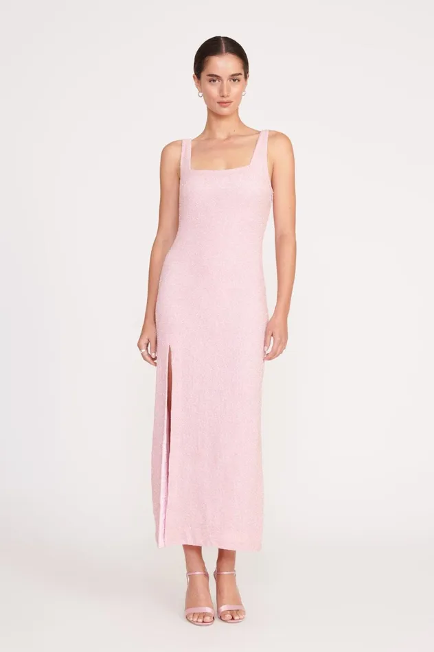 Women Dresses STAUD STAUD MIDI LE SABLE DRESS CHERRY BLOSSOM Women Dresses STAUD STAUD MIDI LE SABLE DRESS CHERRY BLOSSOM