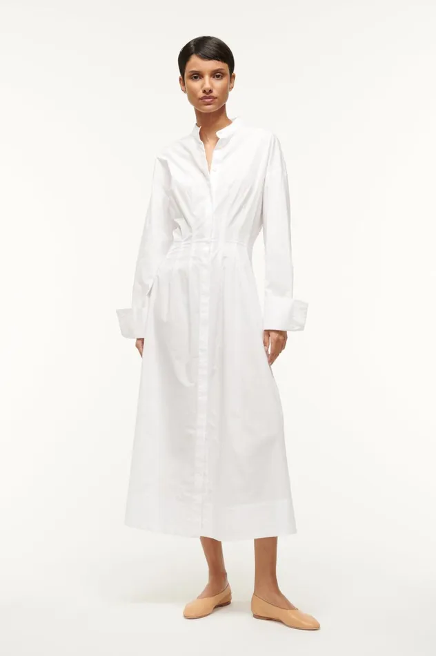 Women Dresses STAUD STAUD MIDI LORENZA DRESS WHITE