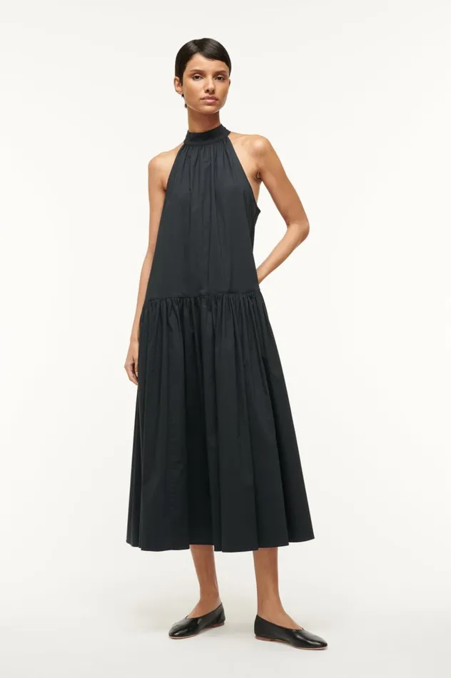 Women Dresses STAUD STAUD MIDI MARLOWE DRESS BLACK