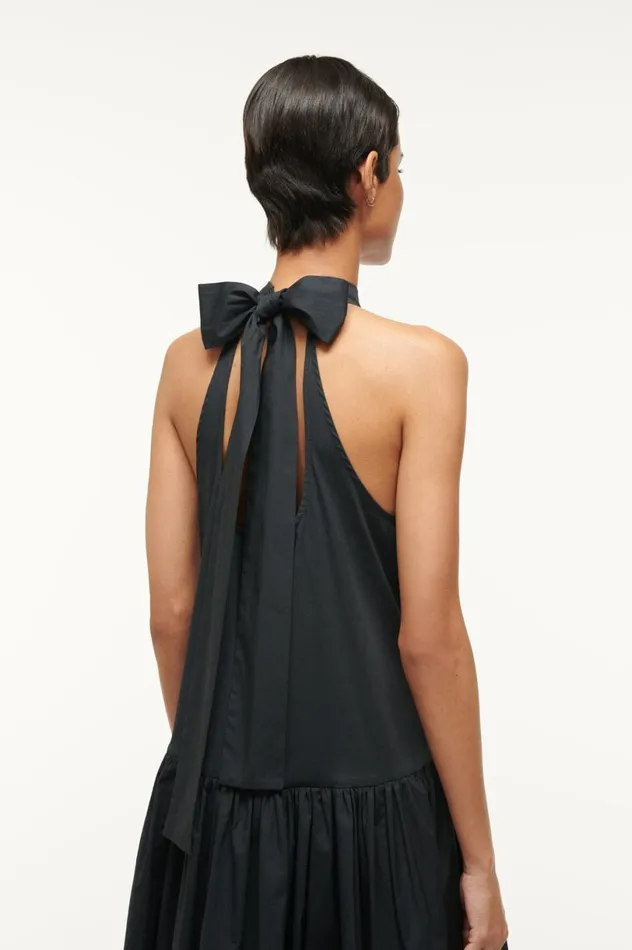 Women Dresses STAUD STAUD MIDI MARLOWE DRESS BLACK Women Dresses STAUD STAUD MIDI MARLOWE DRESS BLACK