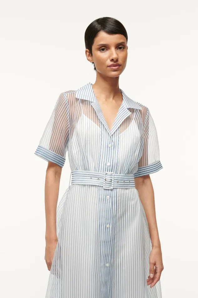 Women Dresses STAUD STAUD MILLIE DRESS IVORY MICRO STRIPE Women Dresses STAUD STAUD MILLIE DRESS IVORY MICRO STRIPE