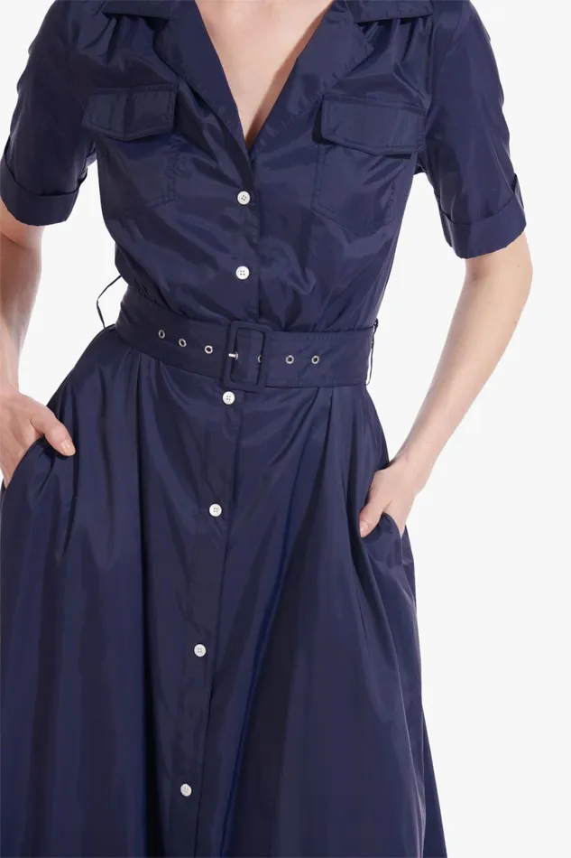Women Dresses STAUD STAUD MILLIE DRESS NAVY Women Dresses STAUD STAUD MILLIE DRESS NAVY