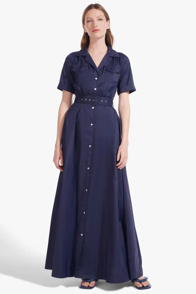 Women Dresses STAUD STAUD MILLIE DRESS NAVY Women Dresses STAUD STAUD MILLIE DRESS NAVY