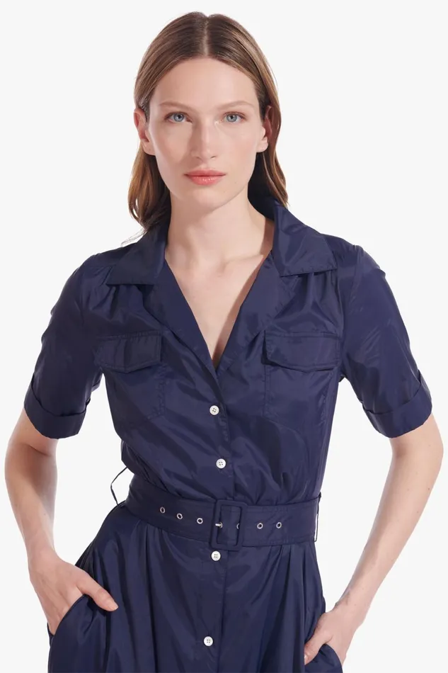 Women Dresses STAUD STAUD MILLIE DRESS NAVY Women Dresses STAUD STAUD MILLIE DRESS NAVY