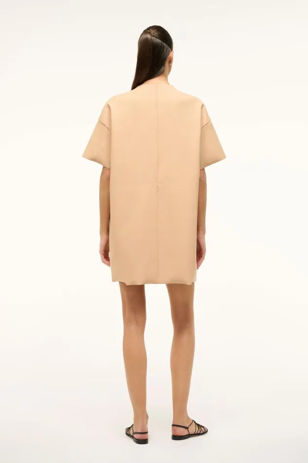 Women Dresses STAUD STAUD MINI AMIGONI DRESS FAWN Women Dresses STAUD STAUD MINI AMIGONI DRESS FAWN