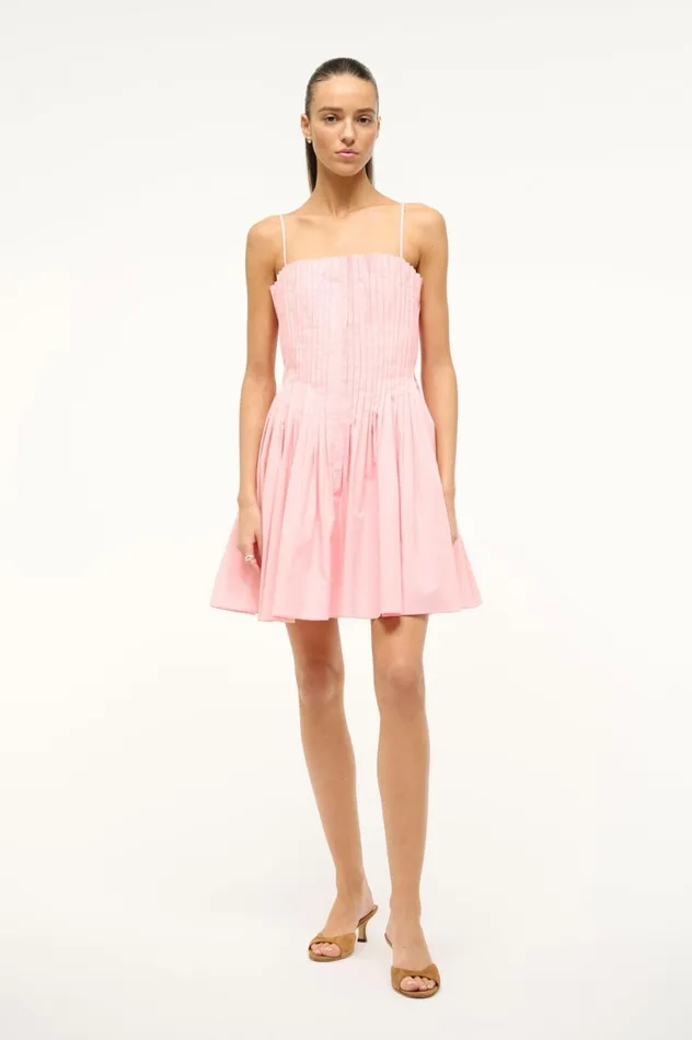 Women Dresses STAUD STAUD MINI BELLA DRESS PEARL PINK