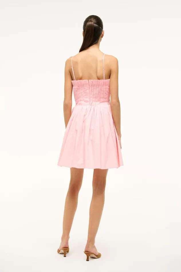 Women Dresses STAUD STAUD MINI BELLA DRESS PEARL PINK Women Dresses STAUD STAUD MINI BELLA DRESS PEARL PINK