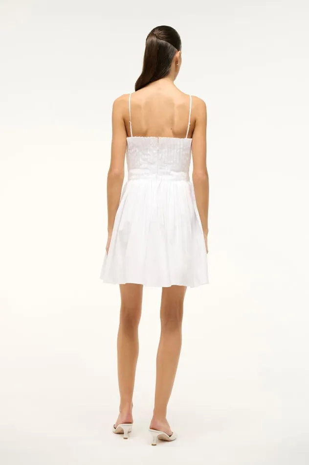 Women Dresses STAUD STAUD MINI BELLA DRESS WHITE Women Dresses STAUD STAUD MINI BELLA DRESS WHITE