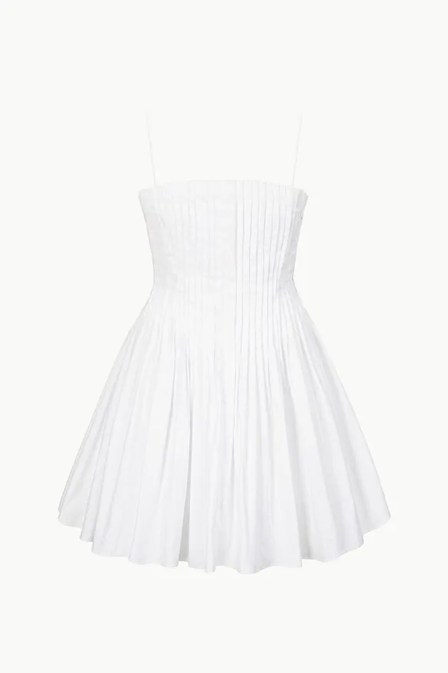 Women Dresses STAUD STAUD MINI BELLA DRESS WHITE Women Dresses STAUD STAUD MINI BELLA DRESS WHITE