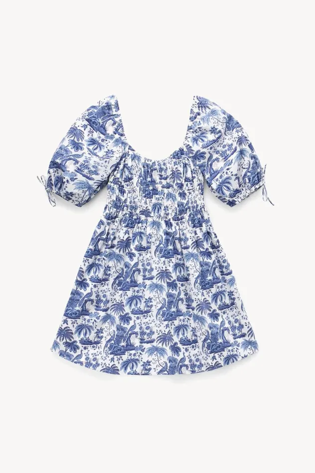 Women Dresses STAUD STAUD MINI FAYE DRESS BLUE TOILE Women Dresses STAUD STAUD MINI FAYE DRESS BLUE TOILE