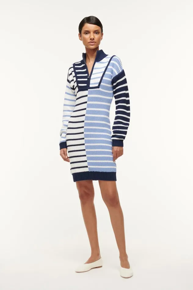 Women Dresses STAUD STAUD MINI HAMPTON DRESS ADRIATIC STRIPE