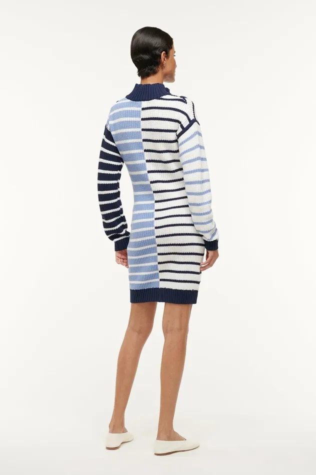 Women Dresses STAUD STAUD MINI HAMPTON DRESS ADRIATIC STRIPE Women Dresses STAUD STAUD MINI HAMPTON DRESS ADRIATIC STRIPE