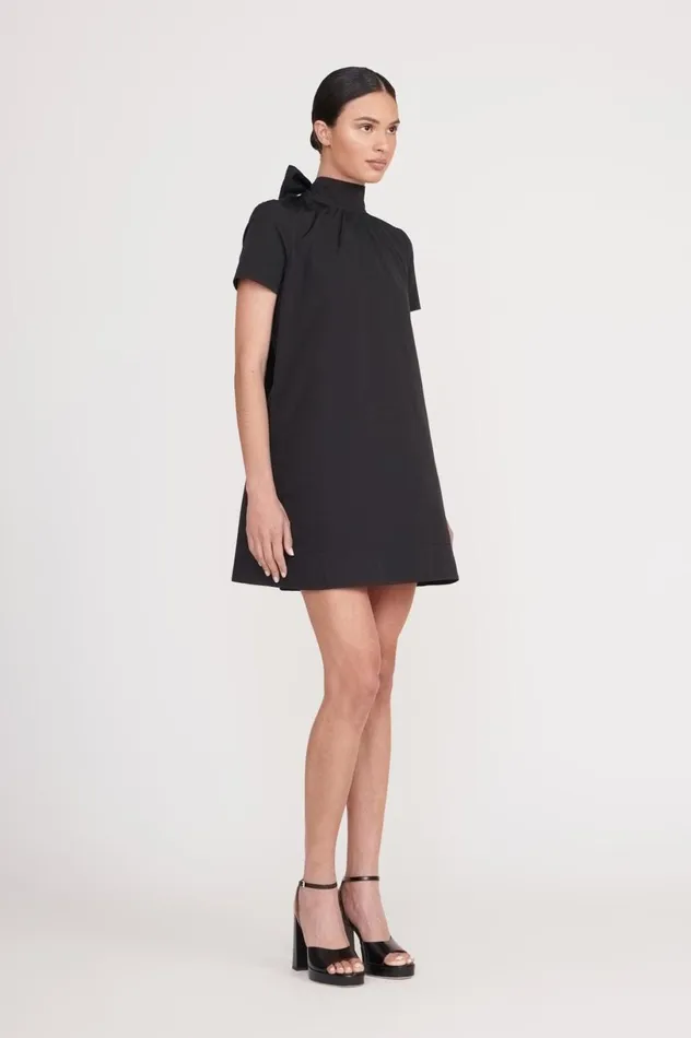 Women Dresses STAUD STAUD MINI ILANA DRESS BLACK Women Dresses STAUD STAUD MINI ILANA DRESS BLACK