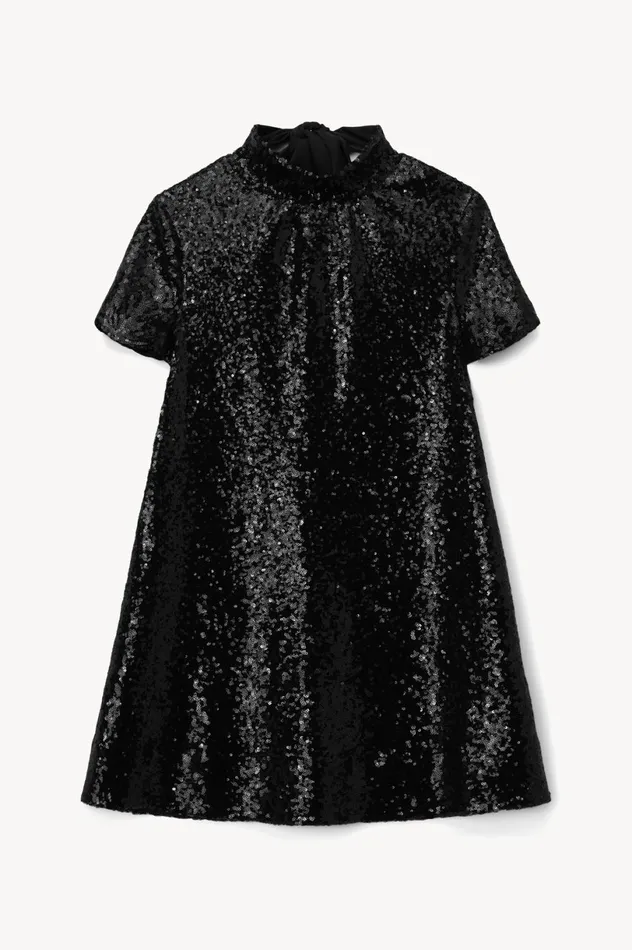 Women Dresses STAUD STAUD MINI ILANA DRESS BLACK SEQUINS Women Dresses STAUD STAUD MINI ILANA DRESS BLACK SEQUINS
