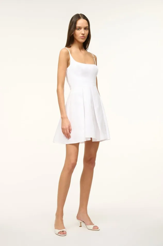 Women Dresses STAUD STAUD MINI JOLI DRESS WHITE Women Dresses STAUD STAUD MINI JOLI DRESS WHITE