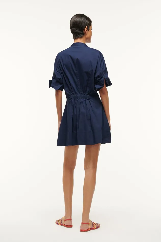 Women Dresses STAUD STAUD MINI LORENZA DRESS NAVY Women Dresses STAUD STAUD MINI LORENZA DRESS NAVY