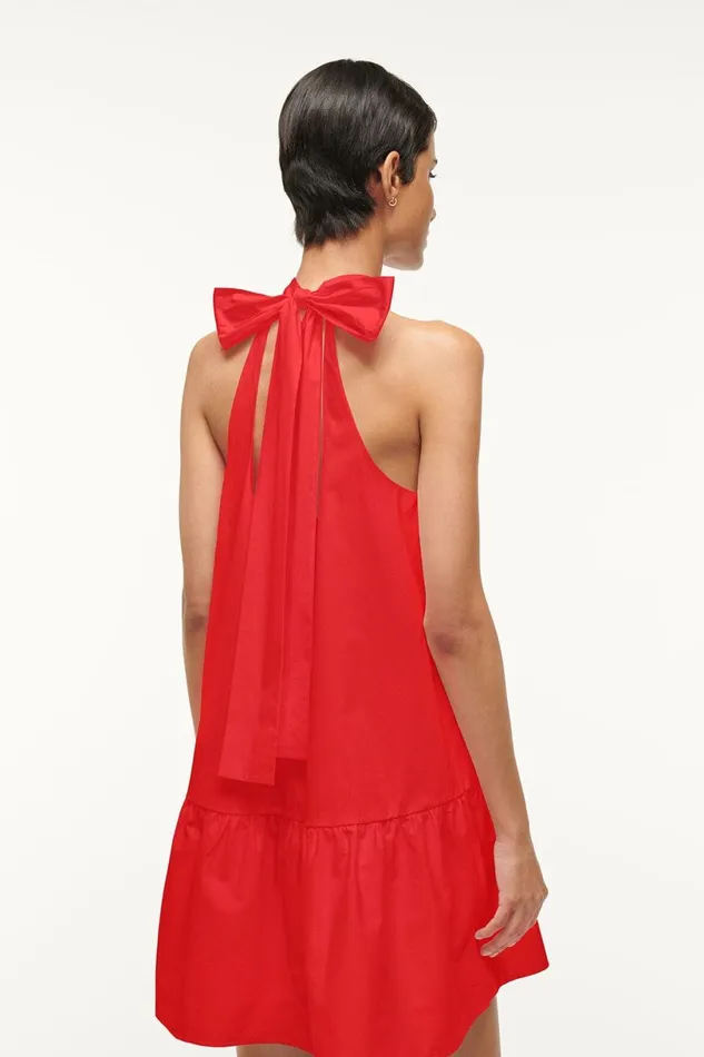 Women Dresses STAUD STAUD MINI MARLOWE DRESS RED ROSE Women Dresses STAUD STAUD MINI MARLOWE DRESS RED ROSE