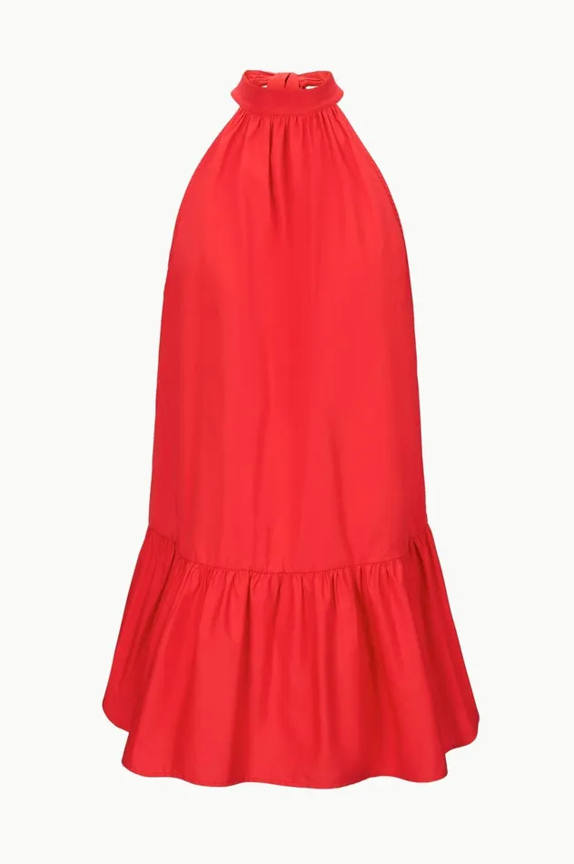 Women Dresses STAUD STAUD MINI MARLOWE DRESS RED ROSE Women Dresses STAUD STAUD MINI MARLOWE DRESS RED ROSE